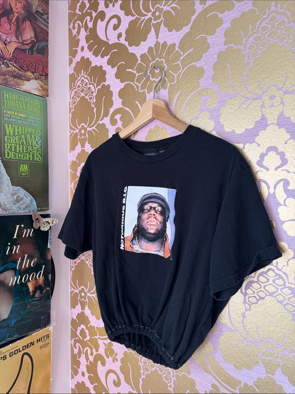 Notorious B.I.G Cropped and redesigned vintage Tee size large